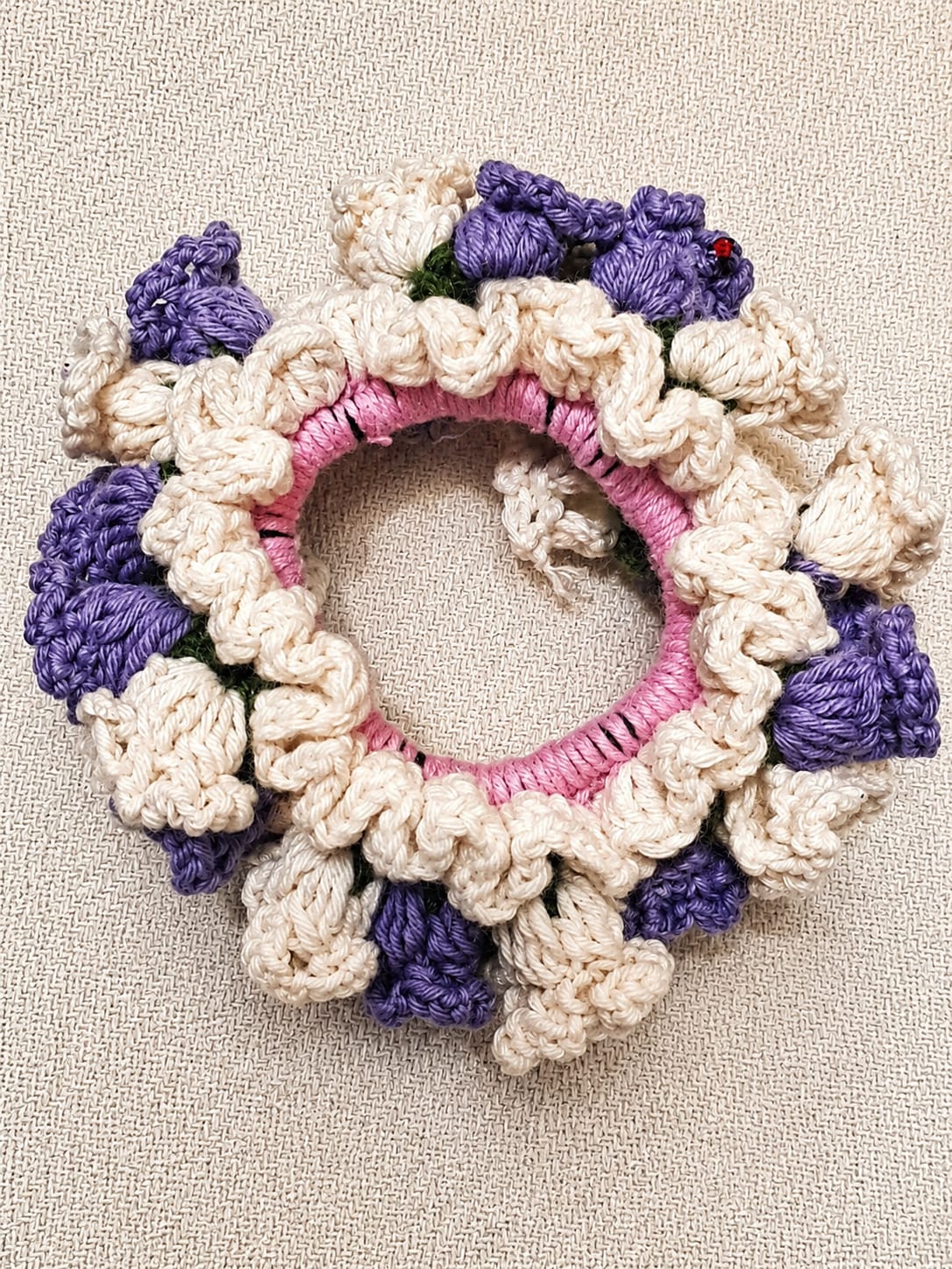 Crochet Tulip Scrunchie